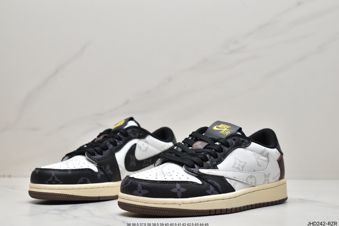 190 Travis Scott x Air Jordan 1 Low AJ1乔1低帮倒钩 TS联名款运动休闲板鞋 1A8WG6