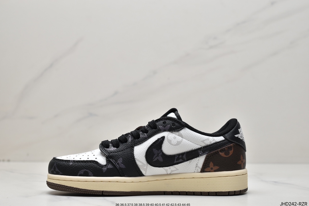 190 Travis Scott x Air Jordan 1 Low AJ1乔1低帮倒钩 TS联名款运动休闲板鞋 1A8WG6