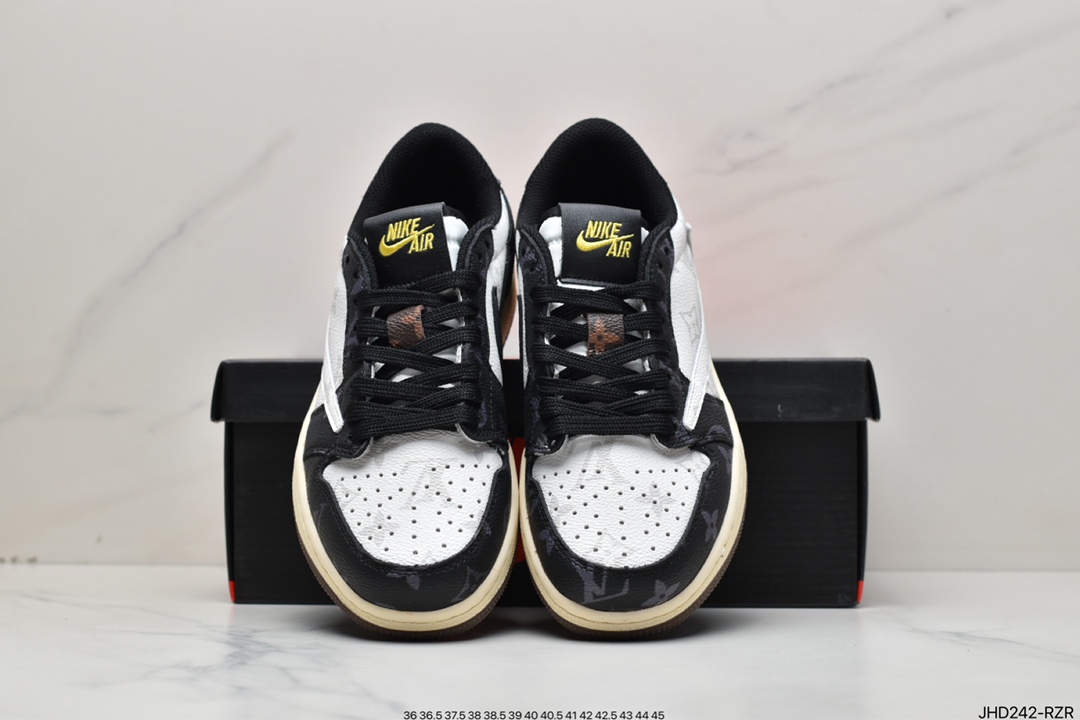 190 Travis Scott x Air Jordan 1 Low AJ1乔1低帮倒钩 TS联名款运动休闲板鞋 1A8WG6