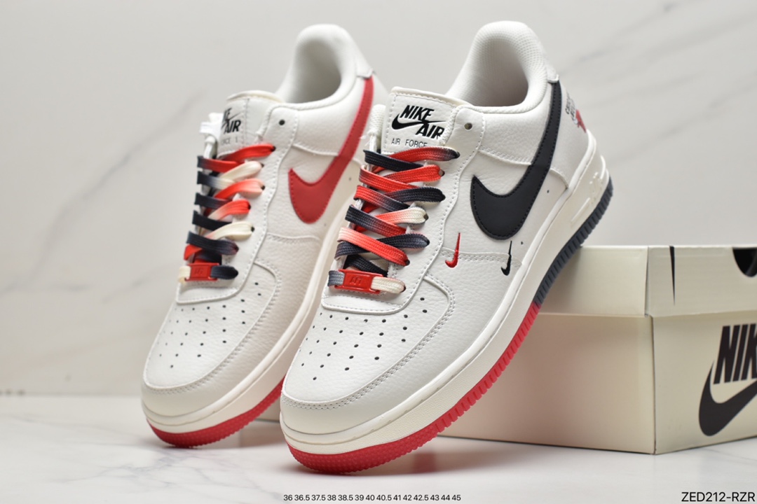 260 Nike Air Force 1 Low “米红黑反光” 空军一号低帮休闲板鞋CH2808-306