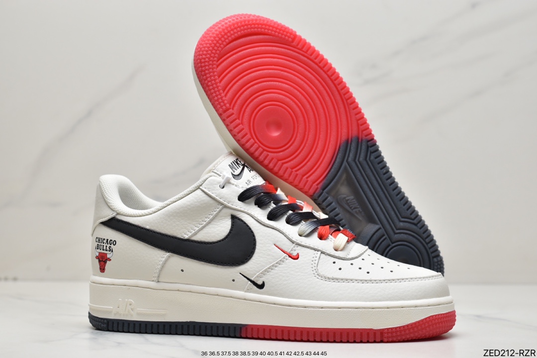 260 Nike Air Force 1 Low “米红黑反光” 空军一号低帮休闲板鞋CH2808-306