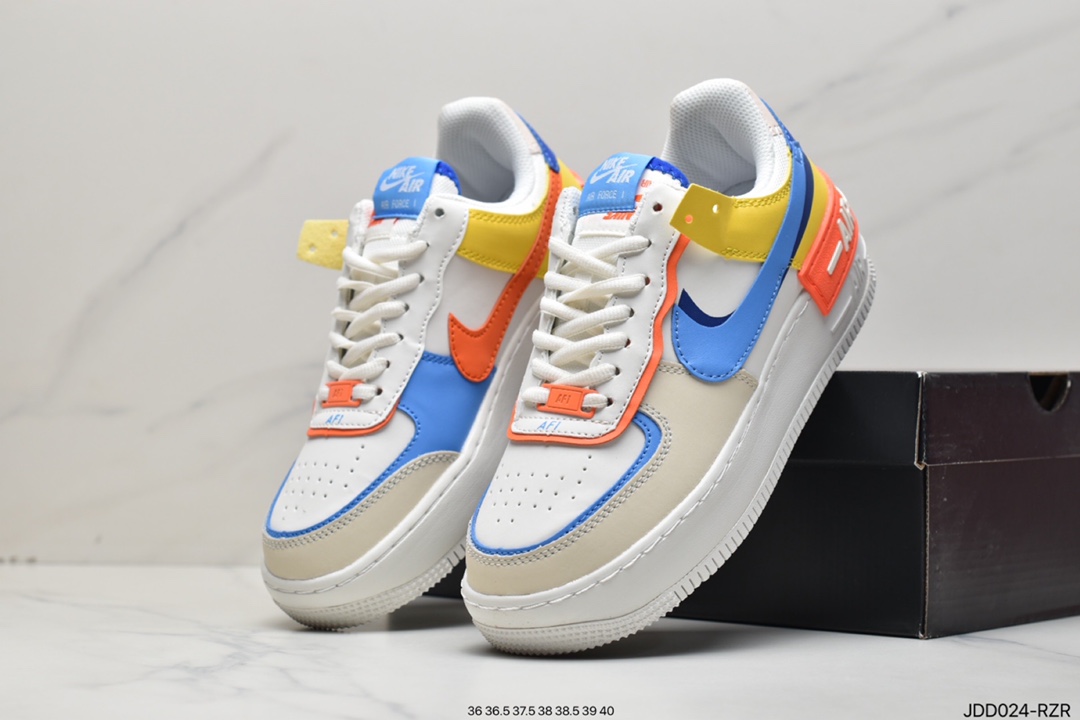 120 耐克Nike WMNS Air Force 1 Shadow 马卡龙空军一号CI0919-100