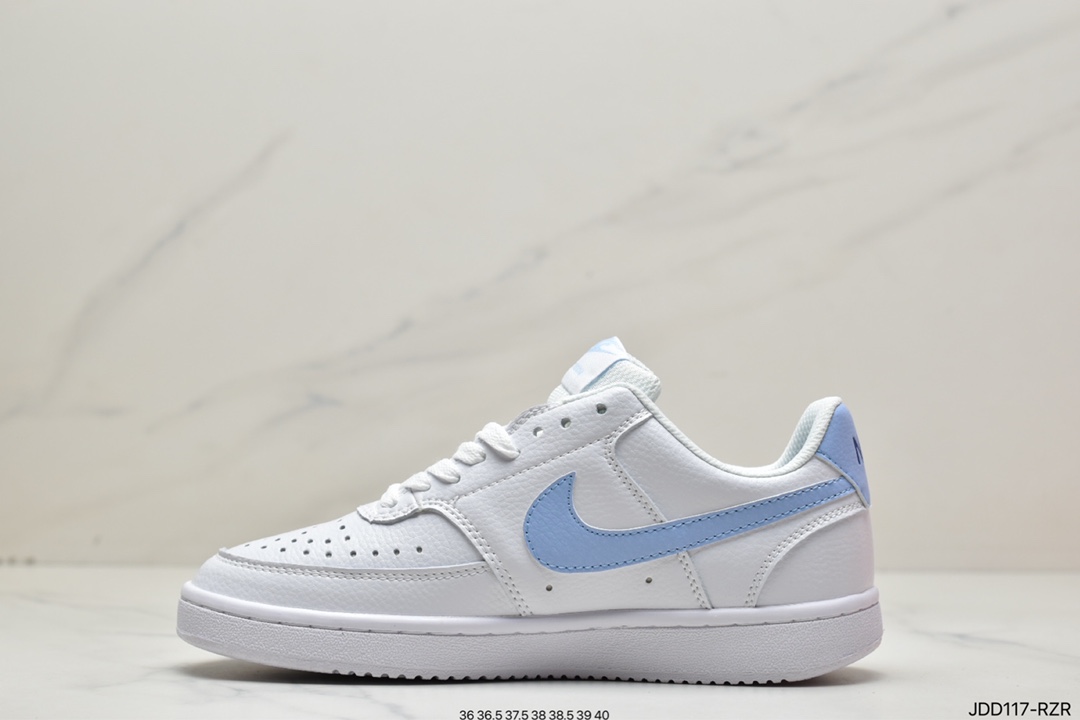 120 耐克Nike Court Borough Low 2”Grey/White/Lake Blue”学院系列板鞋