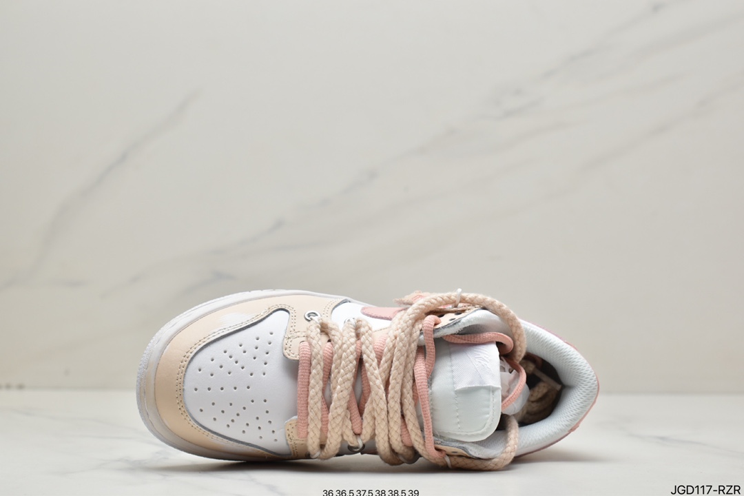 180 耐克/Nike SB Dunk Low Creamy/Tweed”解构绑带低帮休闲运动滑板板鞋CW1503-112