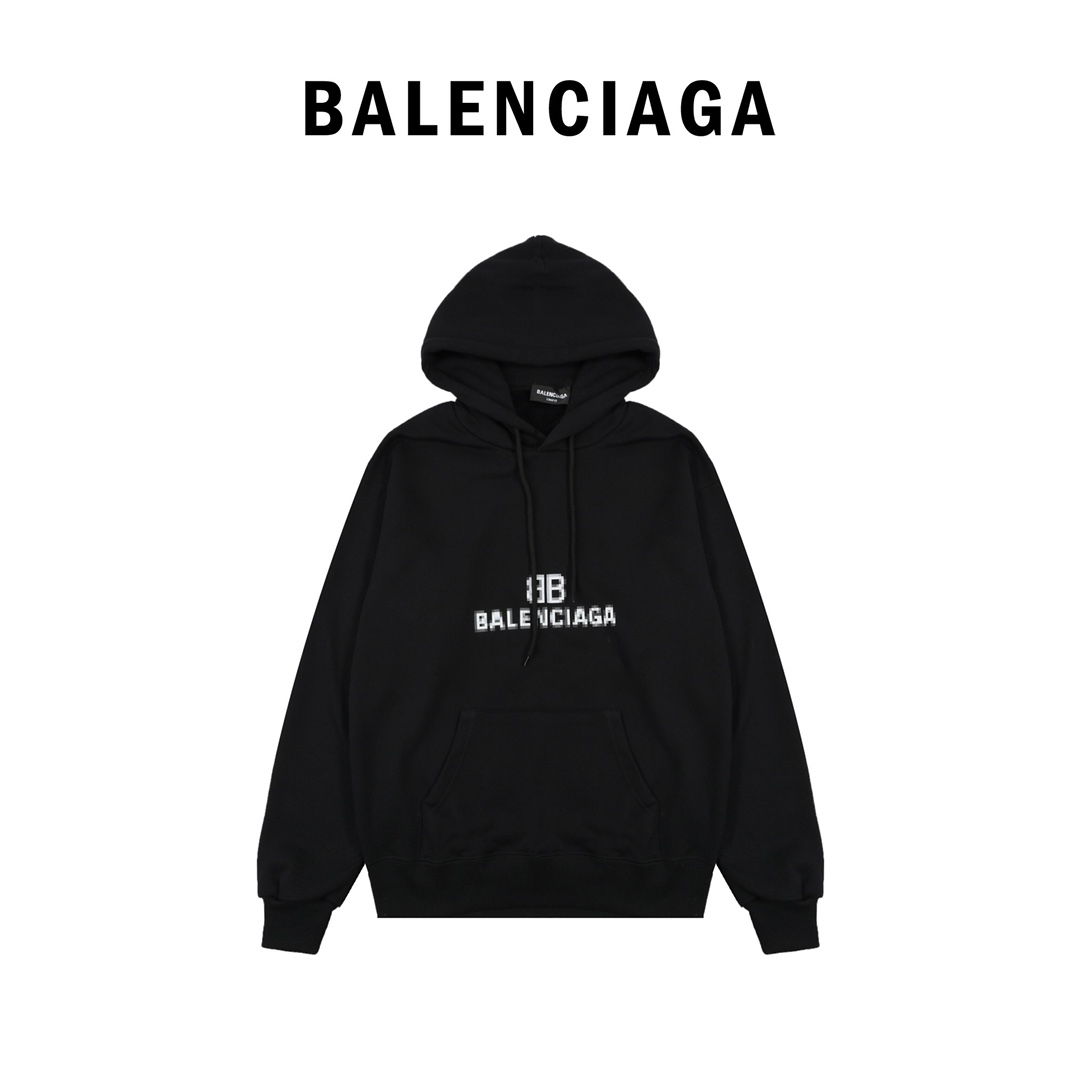 Balenciaga巴黎世家 22Fw 马赛克印花连帽卫衣