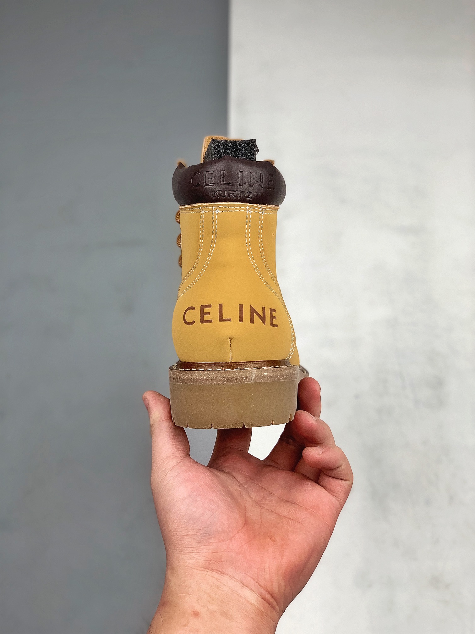 380 Celine Lace Up Boots "Wheat" 赛琳百搭英伦风中筒机车女神款军装马丁靴2022秋冬新品