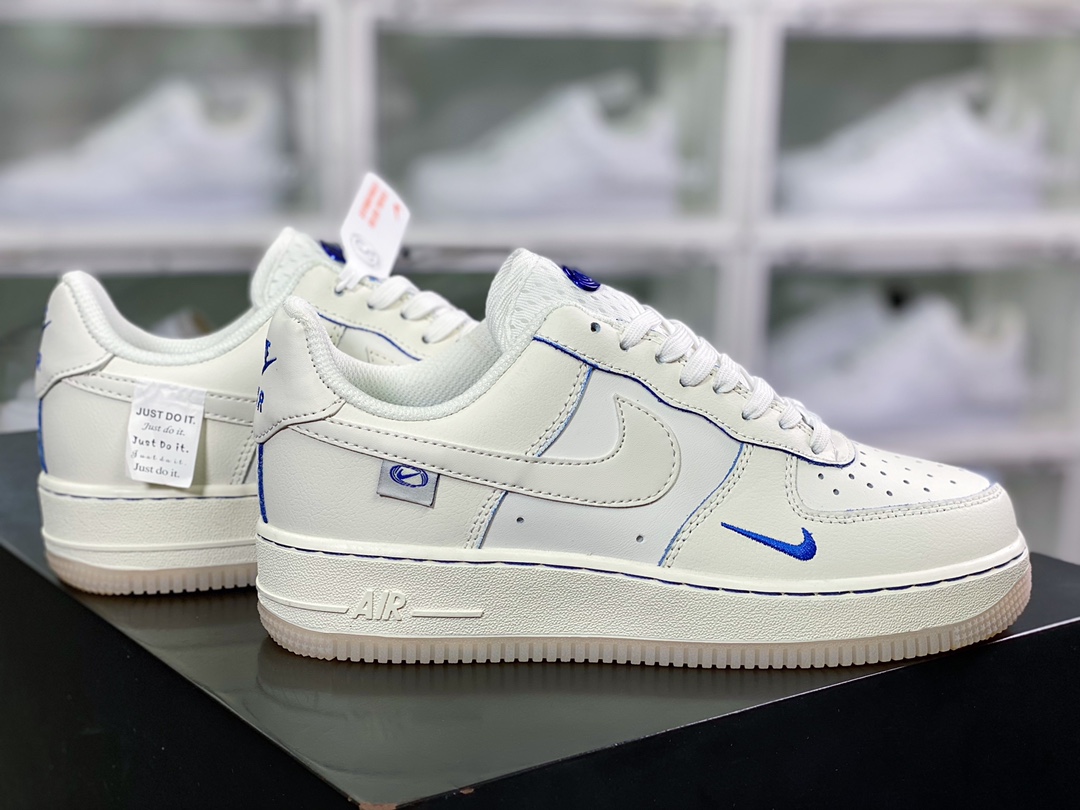 [Air Force Series]Nike Air Force 1 07 Low "Sail WhiteBlue Mini Swoosh" Air Fo