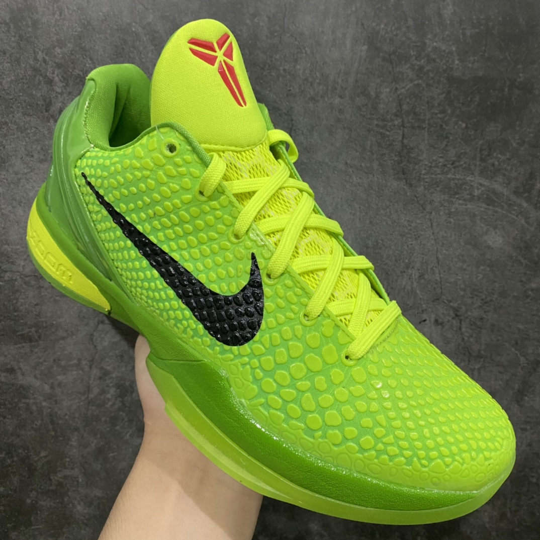 图片[3]-NK ZOOM KOBE 6 Protro Grinch S2纯原生产线 科比六代青蜂侠出货 #Zoom Turbo气垫➕后掌EVA缓震 实战配置直接拉满 #原楦纸板开发 鞋身流线型、后跟塑形，区分土肥圆 #原档数据3D打印 鞋面蛇鳞一颗一粒匹配原版 #全身鞋材卡料色独家定制 唯一正确喷漆SWOOSH #NK专利Flyknit飞线科技，给予鞋身足够抗扭矩力 #真实底模最大47.5 实战利器 专供海外市场 尺码：40 40.5 41 42 42.5 43 44 44.5 45 46 47.5 （脚宽、脚胖 建议买大半码）-选品中心
