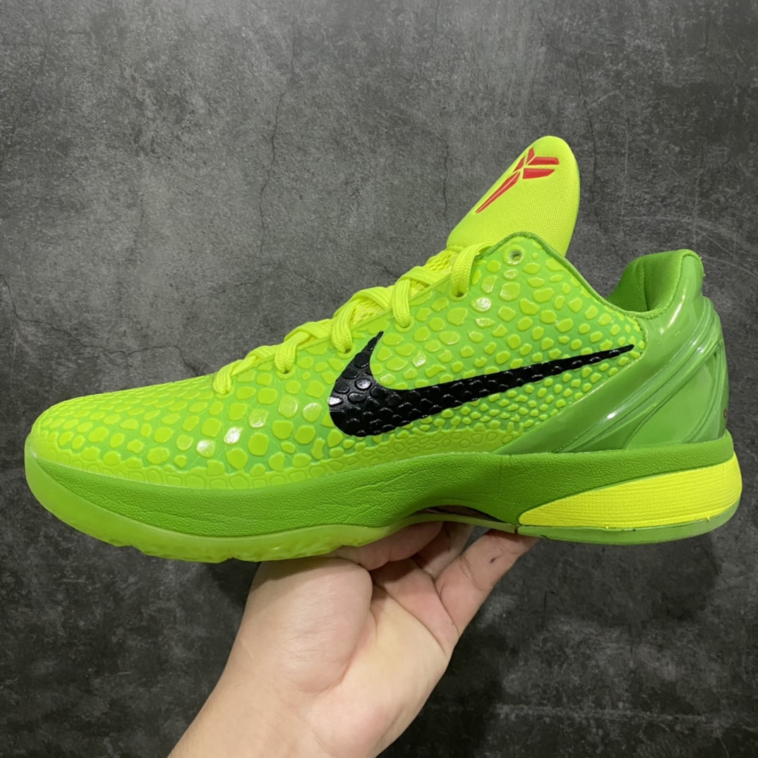 图片[2]-NK ZOOM KOBE 6 Protro Grinch S2纯原生产线 科比六代青蜂侠出货 #Zoom Turbo气垫➕后掌EVA缓震 实战配置直接拉满 #原楦纸板开发 鞋身流线型、后跟塑形，区分土肥圆 #原档数据3D打印 鞋面蛇鳞一颗一粒匹配原版 #全身鞋材卡料色独家定制 唯一正确喷漆SWOOSH #NK专利Flyknit飞线科技，给予鞋身足够抗扭矩力 #真实底模最大47.5 实战利器 专供海外市场 尺码：40 40.5 41 42 42.5 43 44 44.5 45 46 47.5 （脚宽、脚胖 建议买大半码）-选品中心