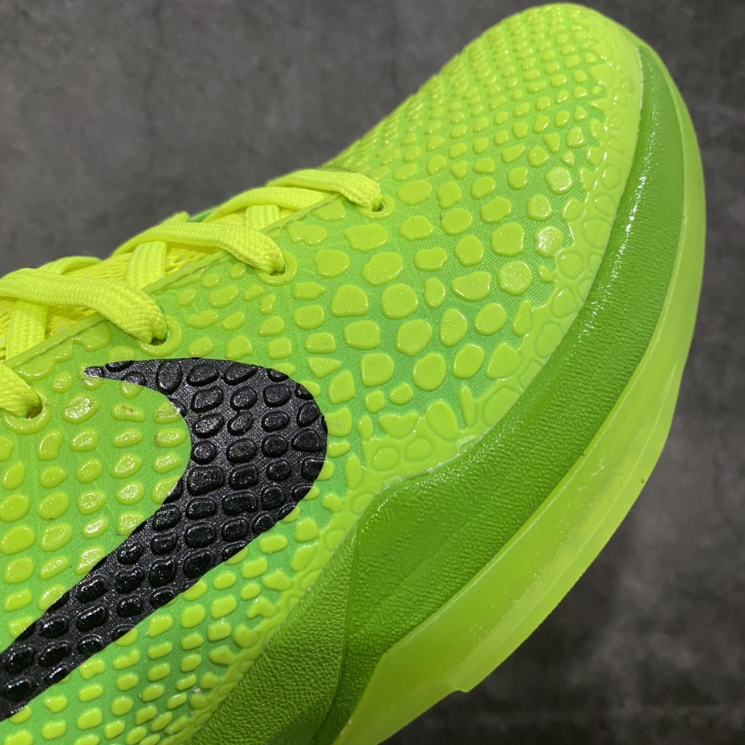 图片[6]-NK ZOOM KOBE 6 Protro Grinch S2纯原生产线 科比六代青蜂侠出货 #Zoom Turbo气垫➕后掌EVA缓震 实战配置直接拉满 #原楦纸板开发 鞋身流线型、后跟塑形，区分土肥圆 #原档数据3D打印 鞋面蛇鳞一颗一粒匹配原版 #全身鞋材卡料色独家定制 唯一正确喷漆SWOOSH #NK专利Flyknit飞线科技，给予鞋身足够抗扭矩力 #真实底模最大47.5 实战利器 专供海外市场 尺码：40 40.5 41 42 42.5 43 44 44.5 45 46 47.5 （脚宽、脚胖 建议买大半码）-选品中心
