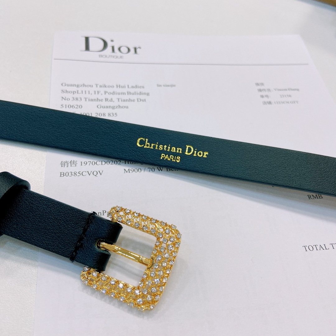 DIOR迪奥1.5Cm宽腰带以经典优
