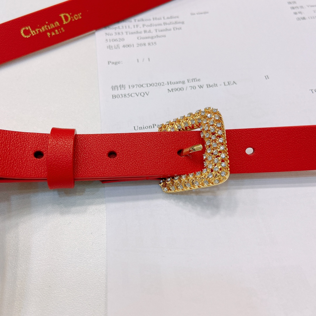 DIOR迪奥1.5Cm宽腰带以经典优