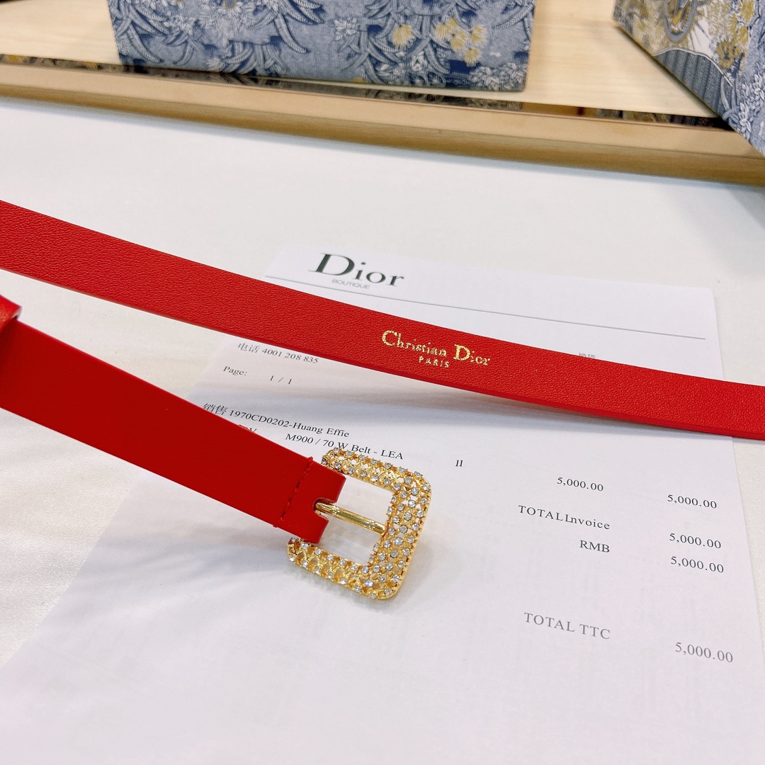 DIOR迪奥1.5Cm宽腰带以经典优