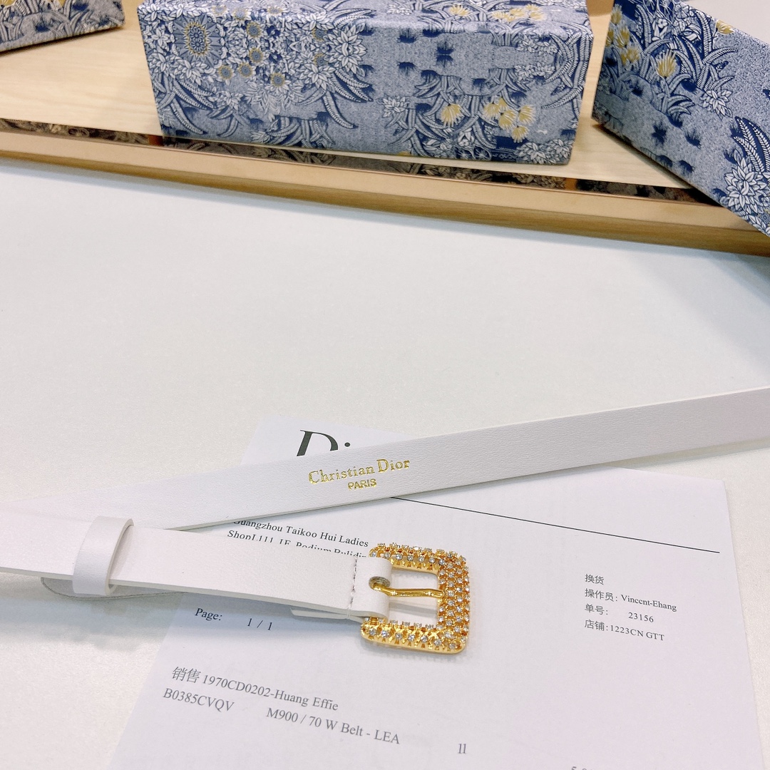 DIOR迪奥1.5Cm宽腰带以经典优
