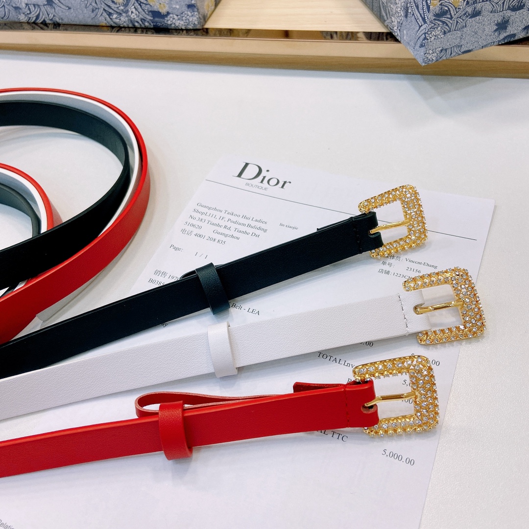 DIOR迪奥1.5Cm宽腰带以经典优