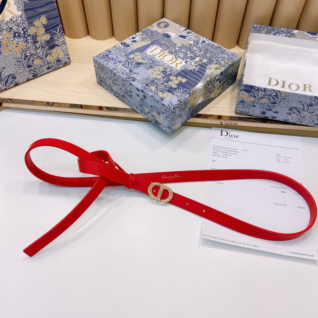 DIOR迪奥1.5Cm宽腰带以经典优