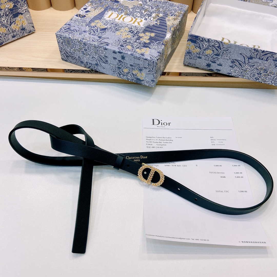 DIOR迪奥1.5Cm宽腰带以经典优
