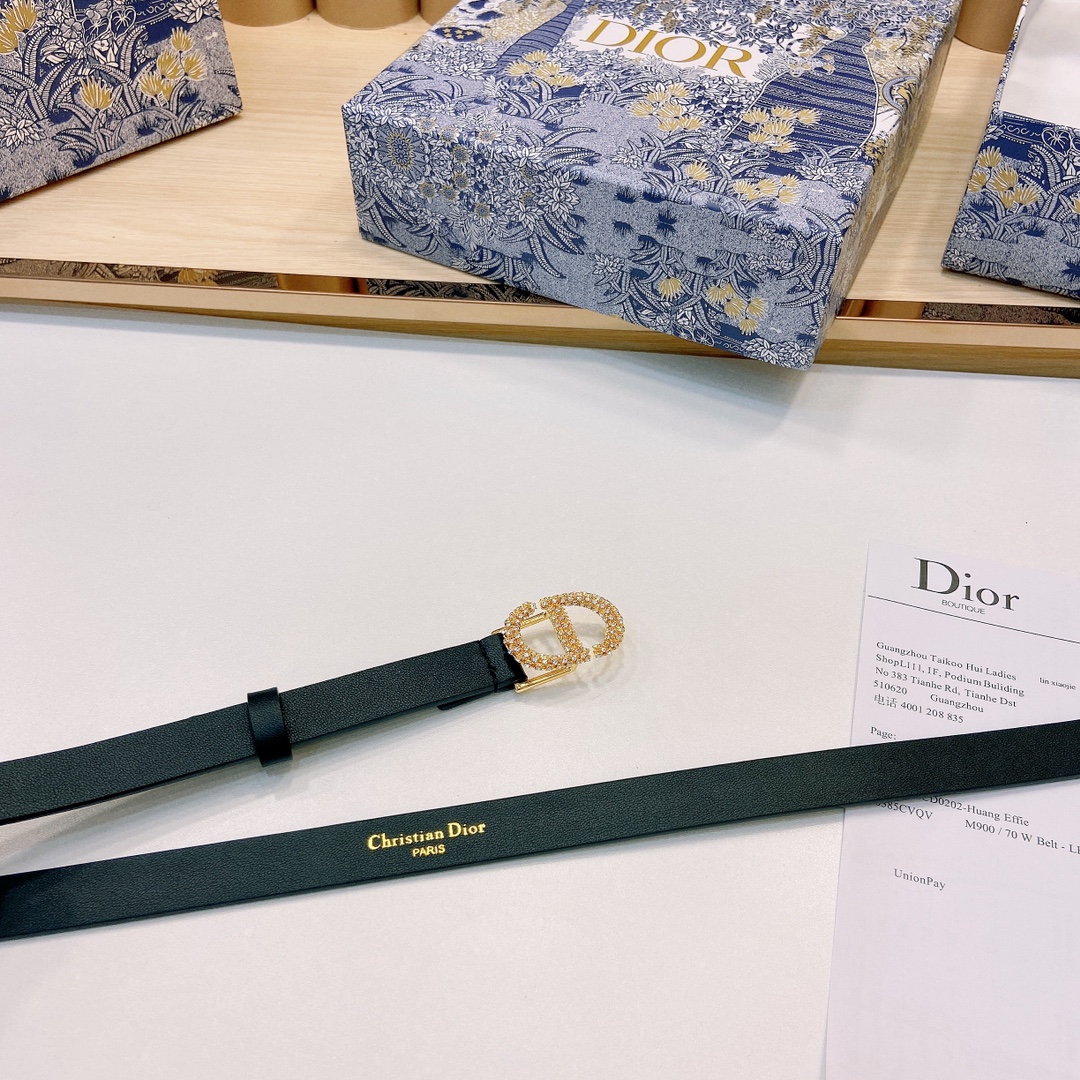 DIOR迪奥1.5Cm宽腰带以经典优
