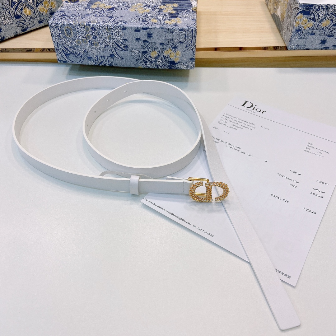 DIOR迪奥1.5Cm宽腰带以经典优