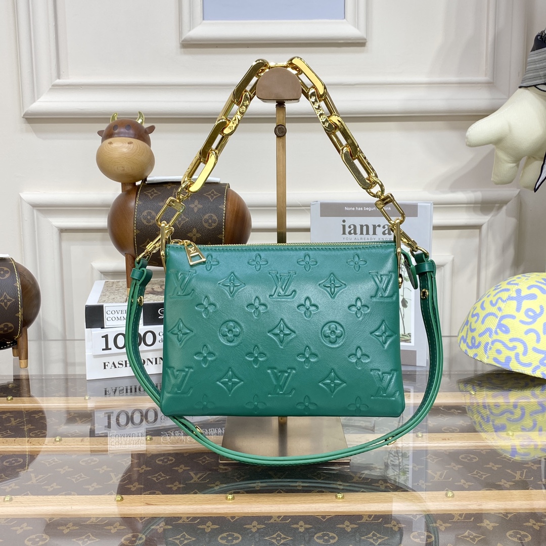 Louis Vuitton LV Coussin Bags Handbags Apricot Color Black Blue Dark Green Silver White Sheepskin Spring/Summer Collection Baguette M57993