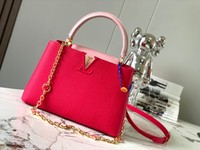 Louis Vuitton LV Capucines High
 Bags Handbags Light Pink Red Polishing Chains M20708