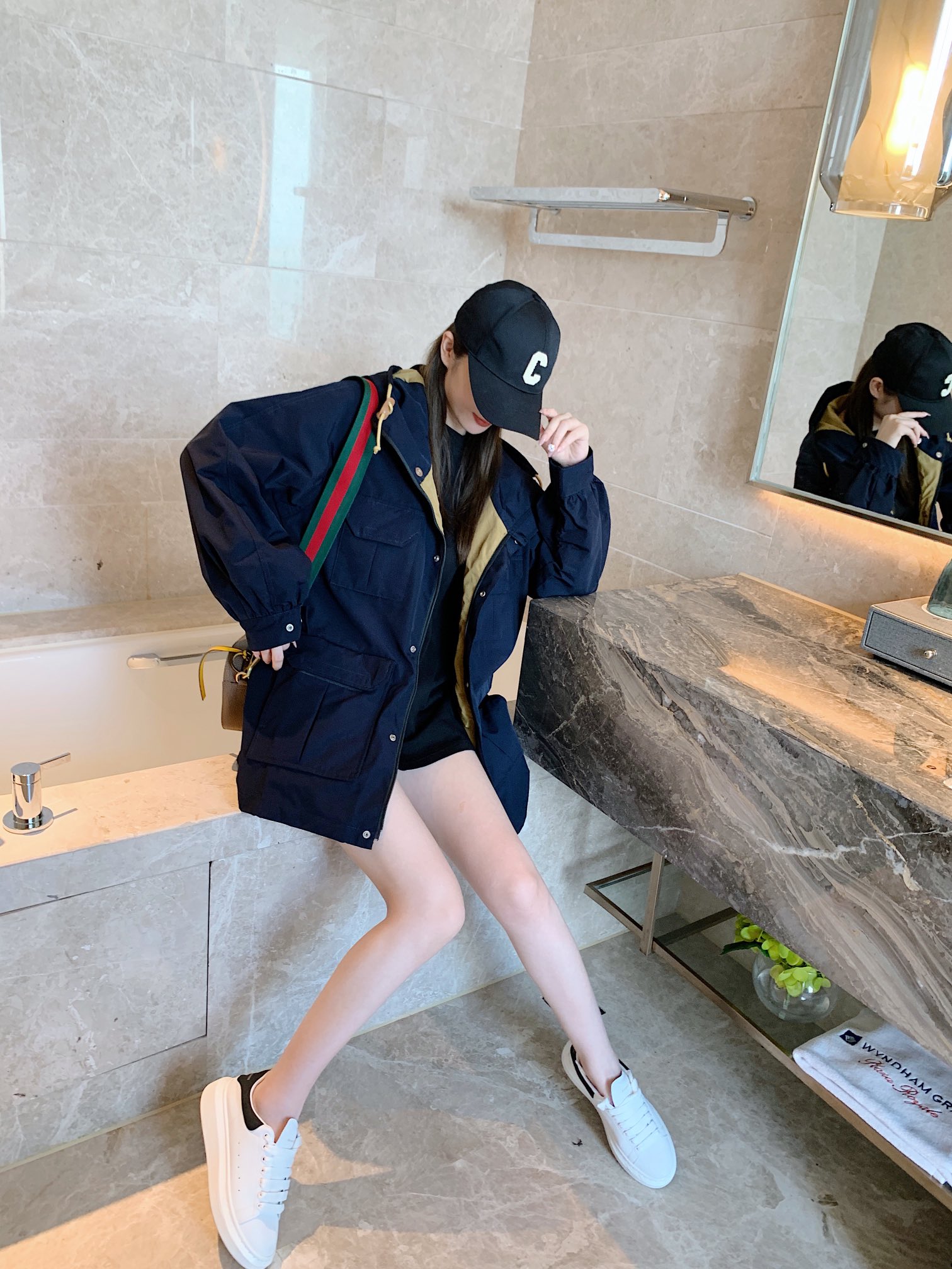 Gucci/古驰X TNF 联名夹克冲锋衣系列 上身效果 8