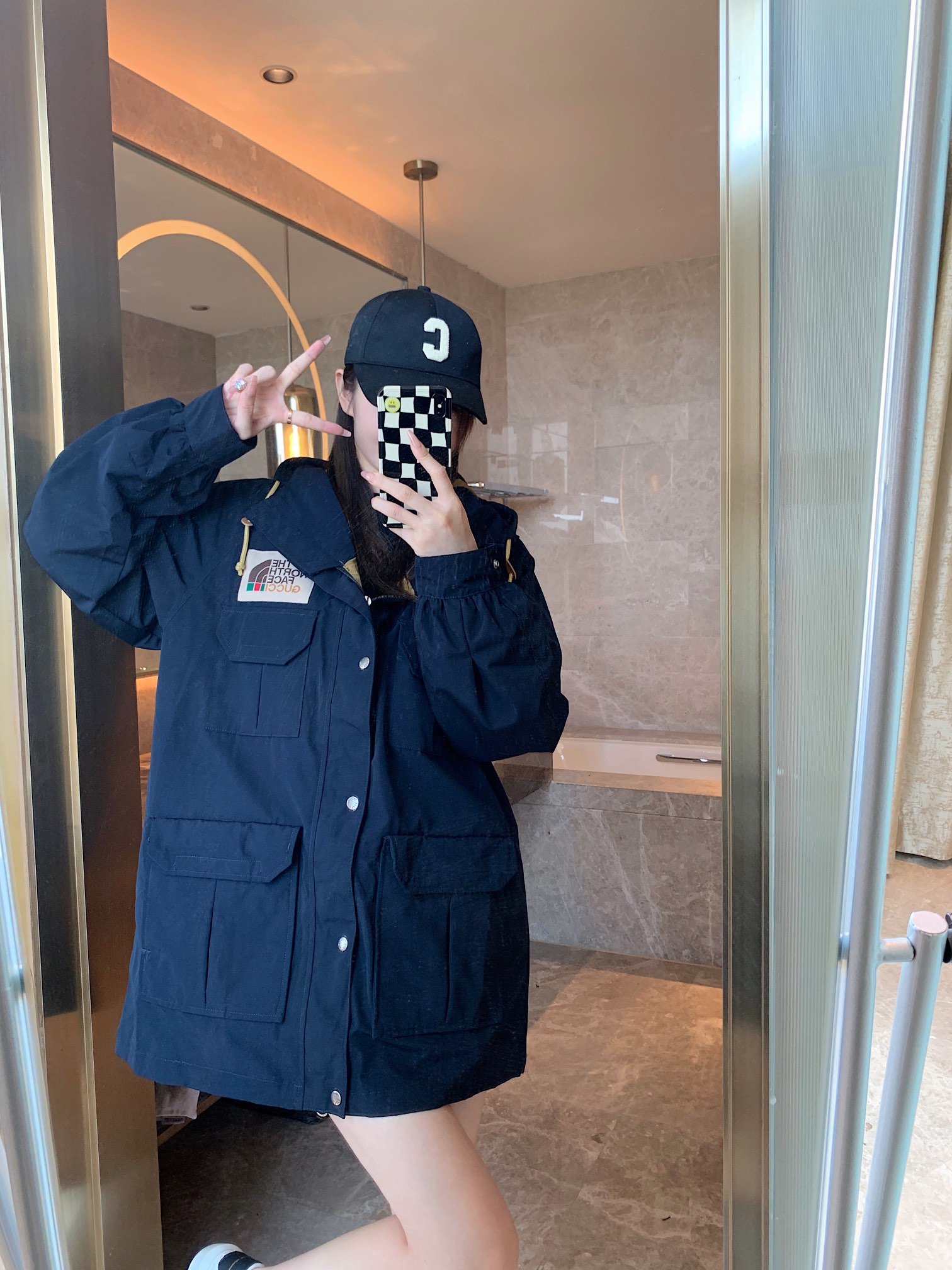 Gucci/古驰X TNF 联名夹克冲锋衣系列 上身效果 7