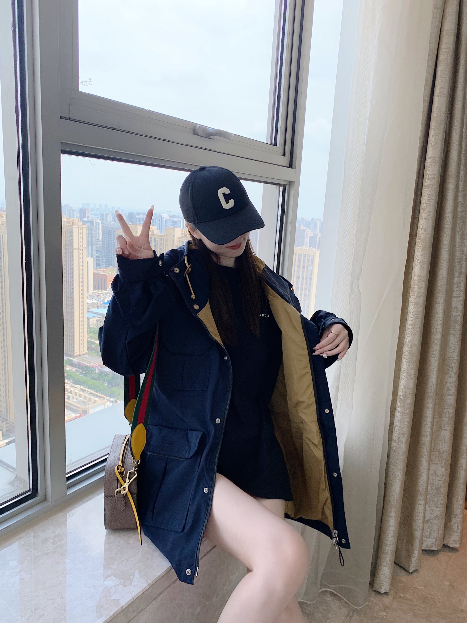 Gucci/古驰X TNF 联名夹克冲锋衣系列 上身效果 9