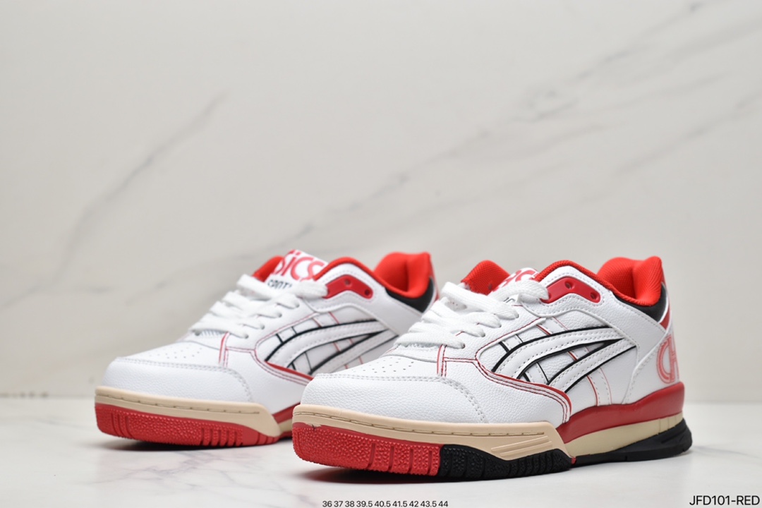 170 ASICS Gel-Spotlyte Low 莱特系列低帮复古休闲运动篮球板鞋“巴黎限定米灰浅蓝红黄”1203A233-101