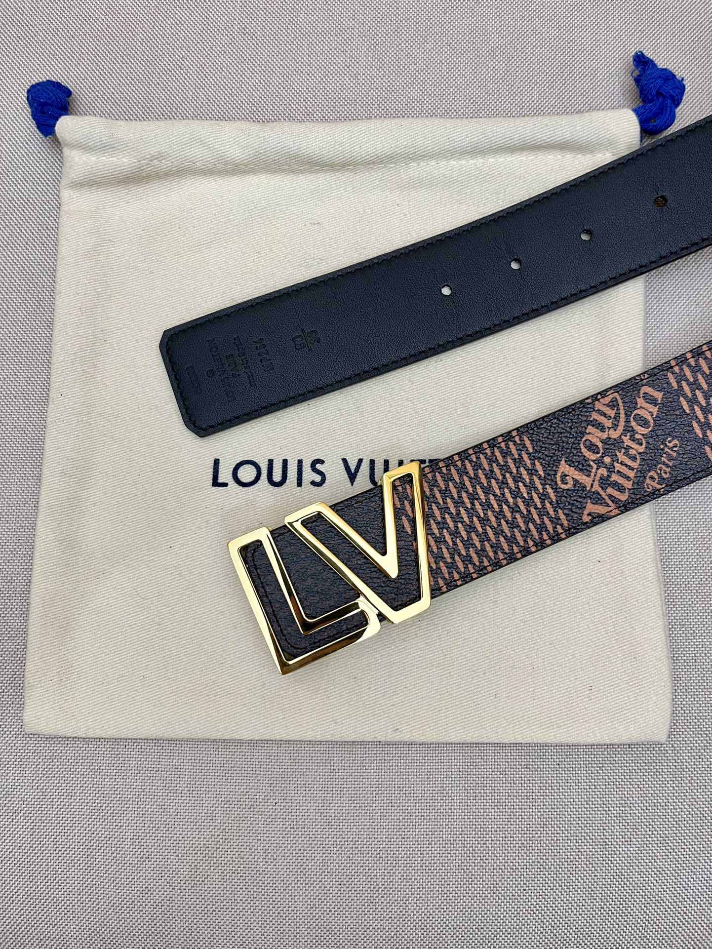品牌LV路易威登！原单皮带腰带单面使