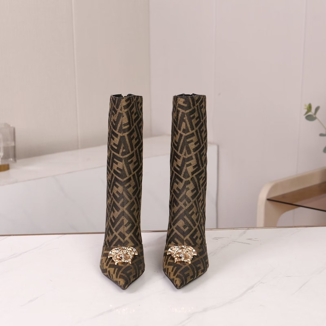 35-42 yardas, botas altas, botas cortas Versace Fendi marca compartida cooperación modelos explosivo