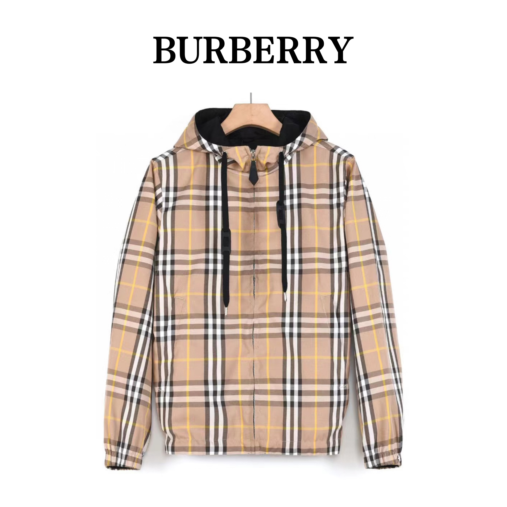 Burberry巴宝莉 22ss 格纹双面穿连帽夹克外套