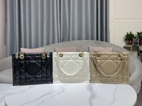 Dior Bags Handbags Apricot Color Black White Cowhide Essential
