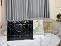Dior Bags Handbags Apricot Color Black White Cowhide Essential