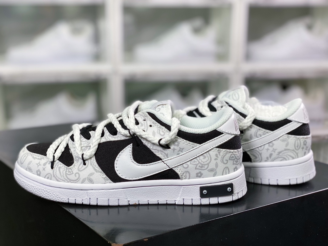 300 SB Dunk Low”White/Black Paisley”扣篮系列低帮休闲运动滑板板鞋DJ9955-100