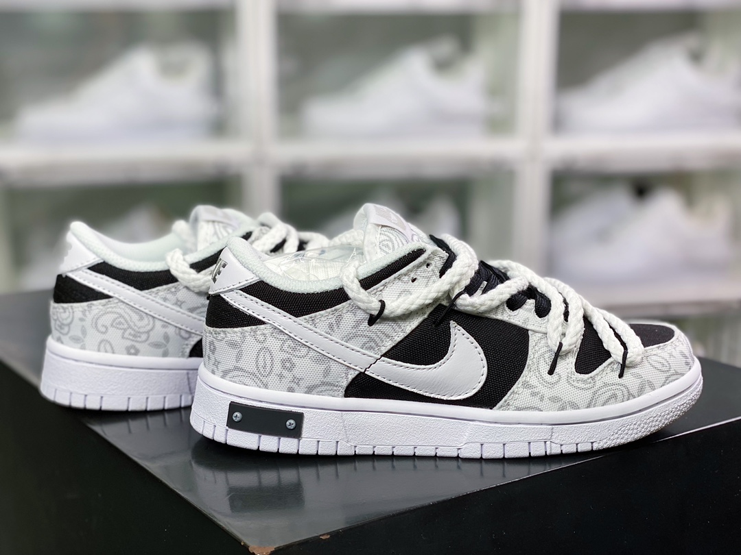 300 SB Dunk Low”White/Black Paisley”扣篮系列低帮休闲运动滑板板鞋DJ9955-100