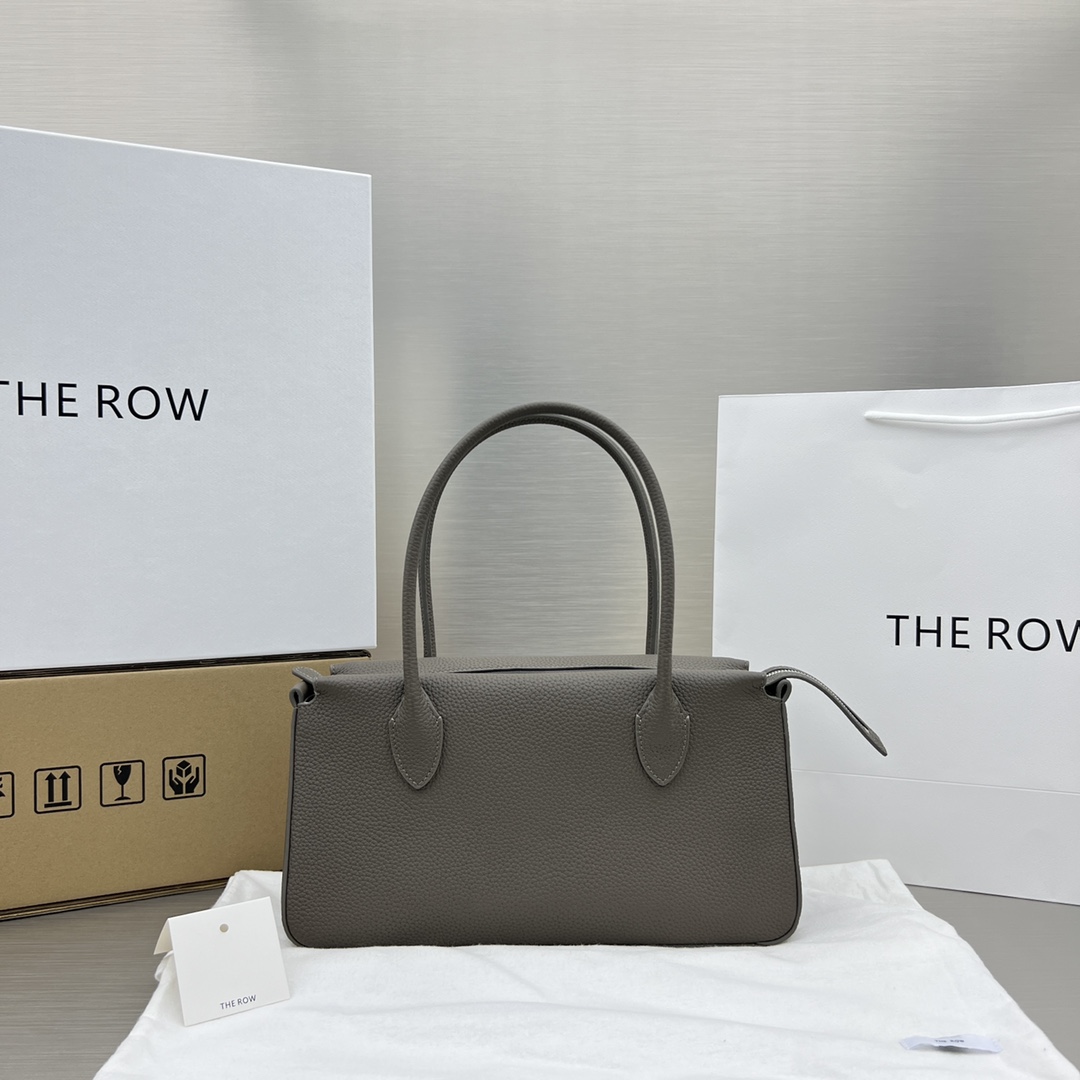 THE ROW 手提包 荔枝纹 粒面 全皮 灰色