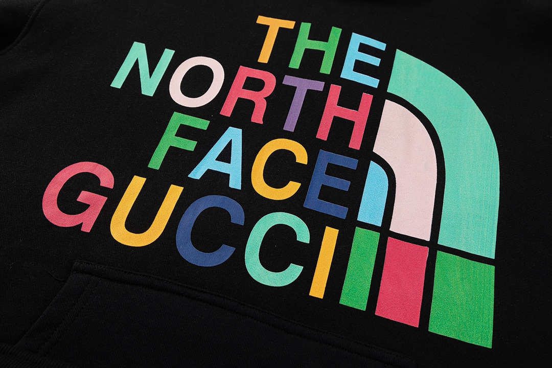 Limited-Edition North FacexGucci Joint Series for Men and Women – Black/White – XS-L - 图片 5