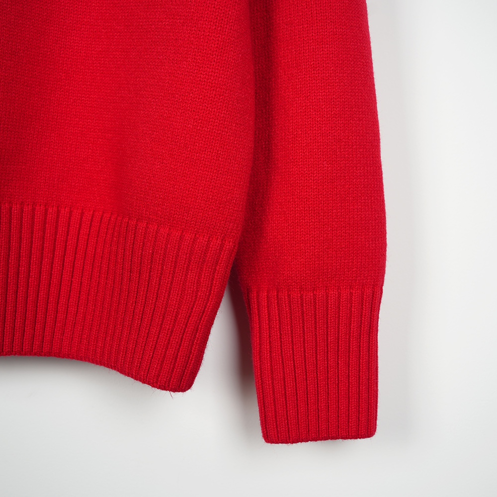 High-End Women’s Clothing: Ami’s Classic Wool Knits with Twilight Collars - 图片 6