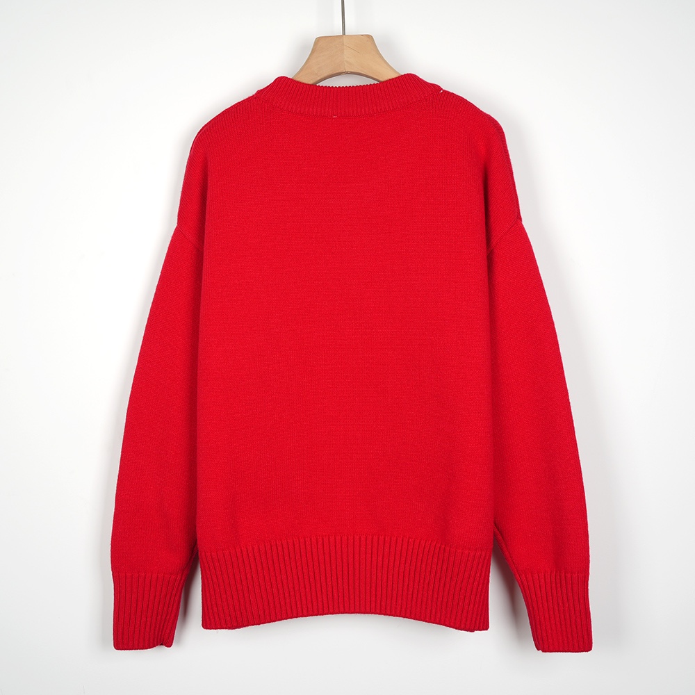 High-End Women’s Clothing: Ami’s Classic Wool Knits with Twilight Collars - 图片 9
