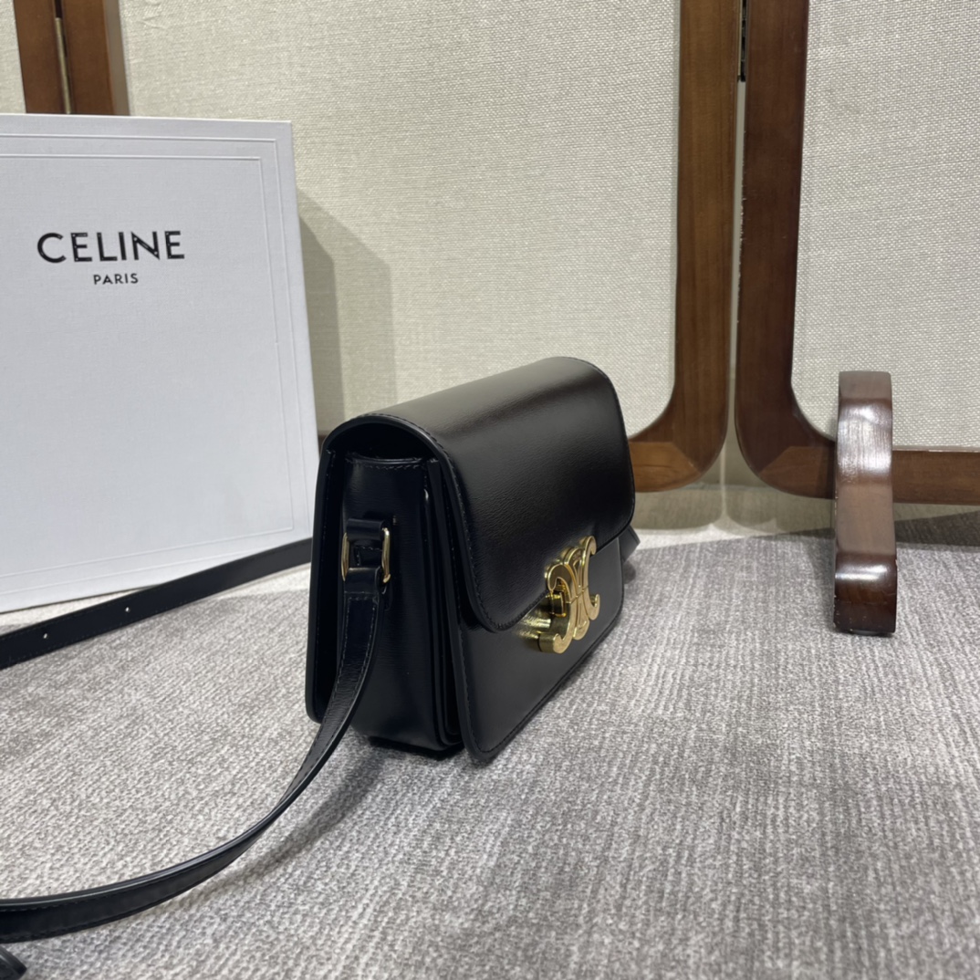 Celine Style Black Leather Bag Lookbook Reference image 2