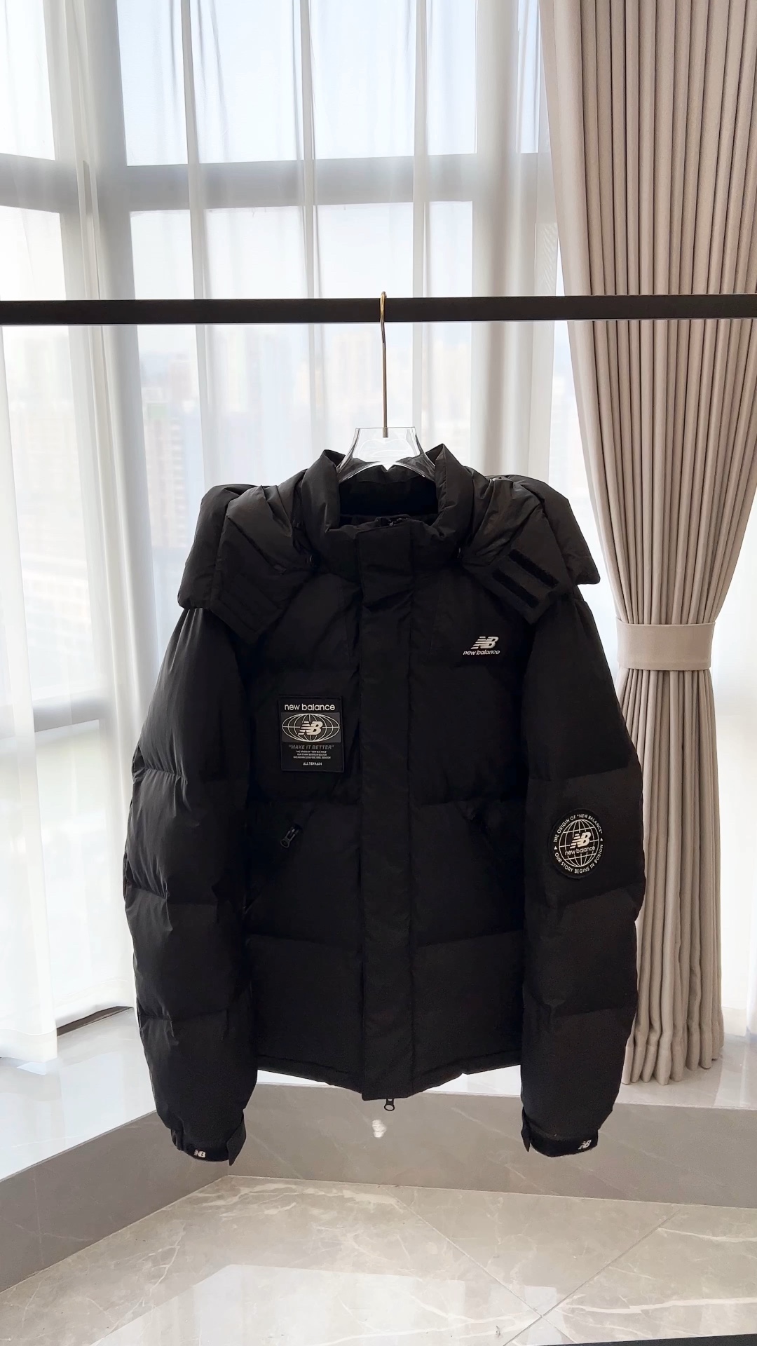 New Balance Clothing Down Jacket Black