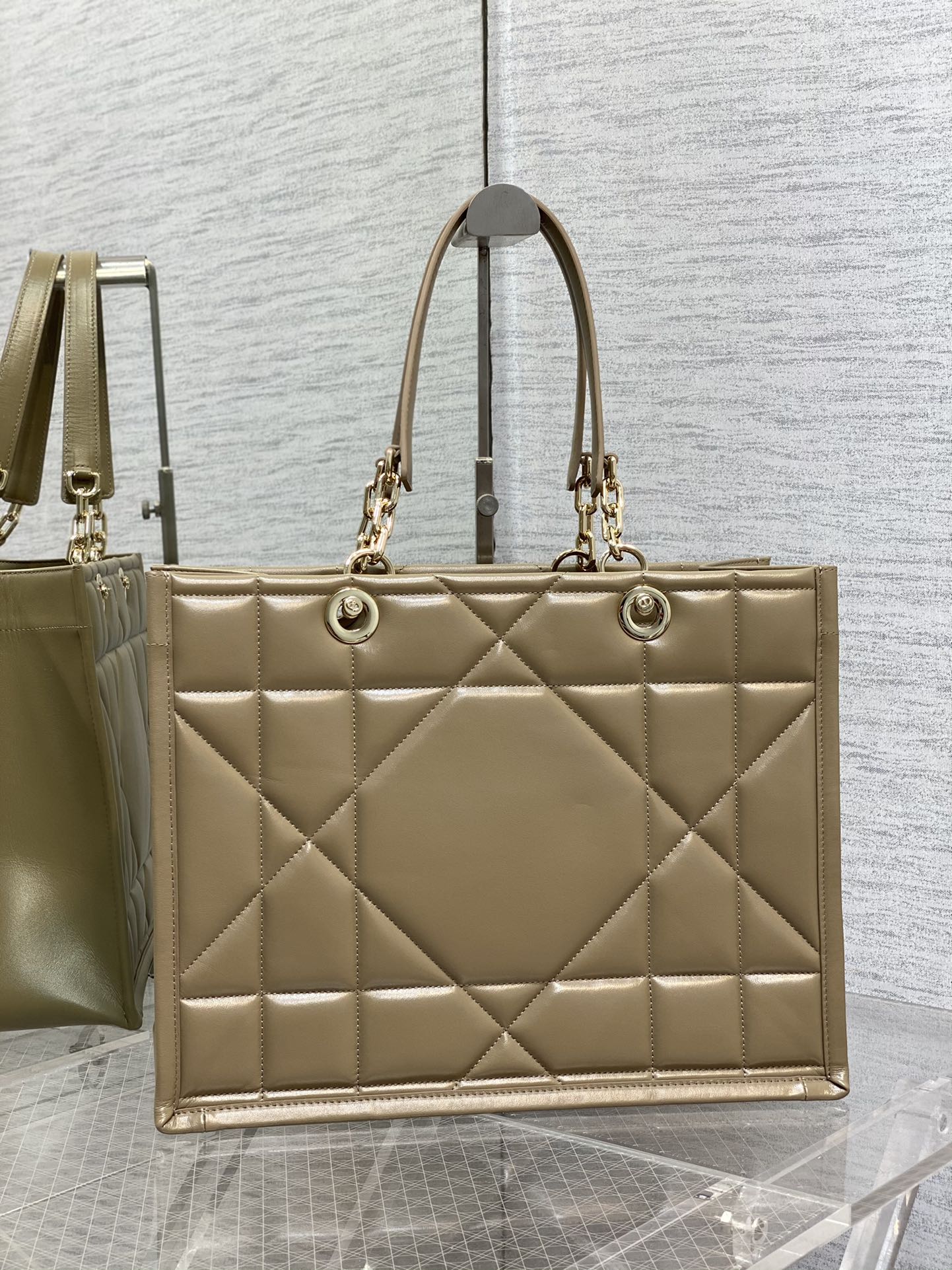 Dior Essential Large Leather Tote Quilted Handbag