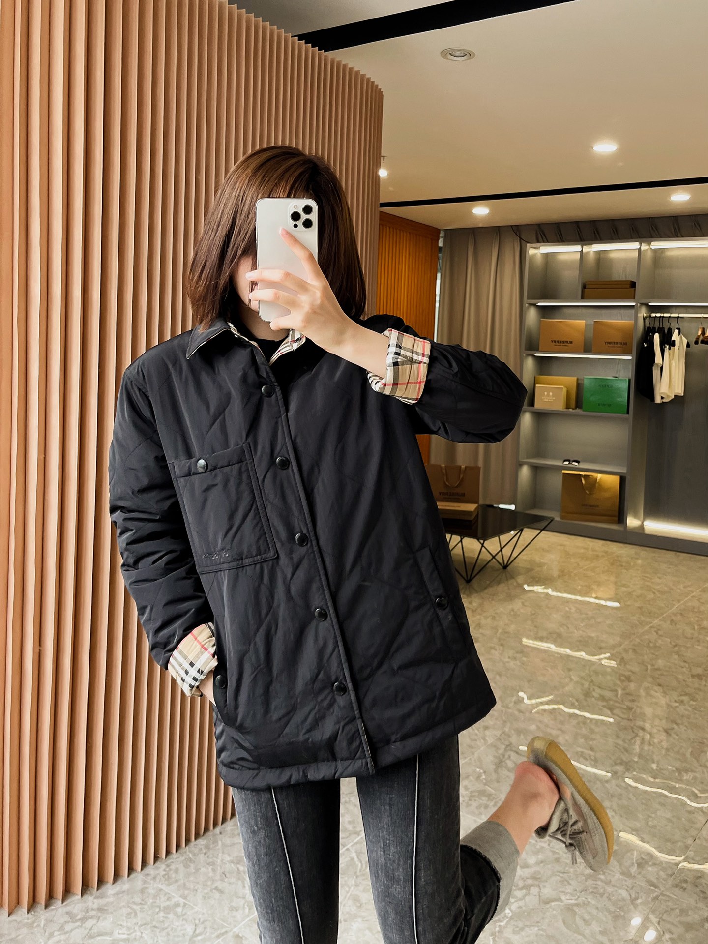 Reversible Vintage Plaid Quilted Jacket, Temperature Control, Black, Classic 3 i1664775911 4361 2