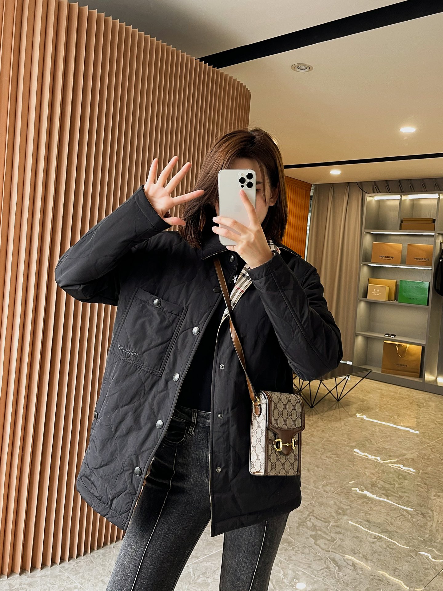 Reversible Vintage Plaid Quilted Jacket, Temperature Control, Black, Classic 5 i1664775911 5452 4
