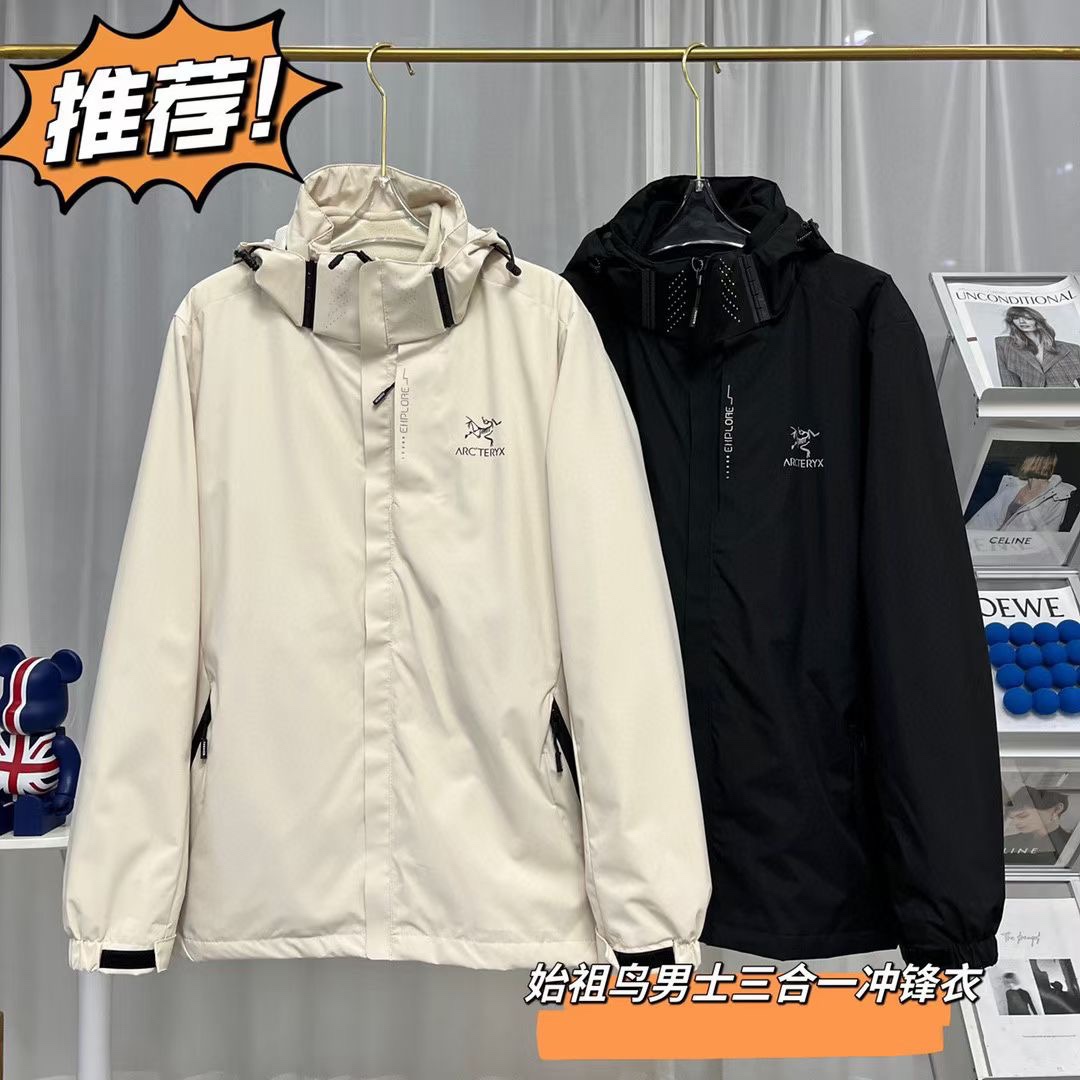 ARC’TERYX Men’s Waterproof Windproof Outdoor Jacket with Removable Inner Layer - 图片 2
