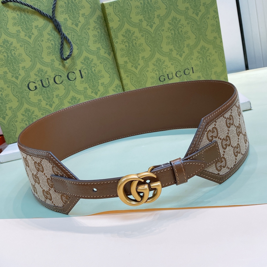 غوتشي Gucci Marmont أفضل
 حزام البيج بني ا > ? جلد البقر الخنزير