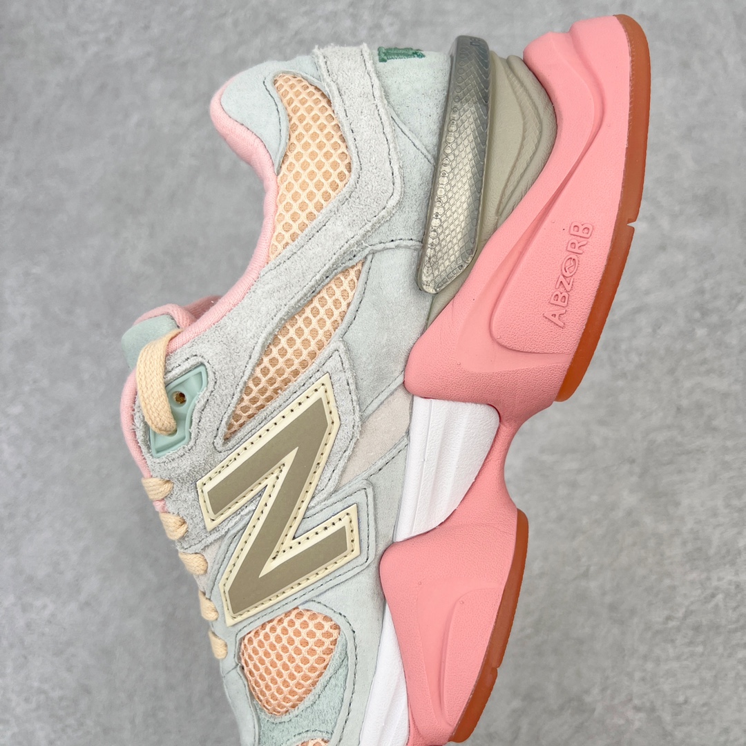 图片[7]-💰240 ＃M纯原 Joe Freshgoods x New Balance 新百伦NB9060 联名灰粉 U9060JG1 全套原楦原纸板原厂数据开发 进口三明治网面 原装进口翻毛皮料正确绒感卡色 正确中底拉帮中底网布细节 原厂标裁 带紫光防伪 定制后跟透明水晶模块 冲裁组合 大底贴合程度胶水上色把控完美 整洁度挑战全网艺术家 多道序QC把关品质完善 匠心打造 耗时两个月开发完成 工艺极其复杂难度可想而知 新开独立私模大底 全网唯一正确六层组合大底 高端零售专供产物 Size：36 37 37.5 38 38.5 39 40 40.5 41 42 42.5 43 44 45.5 编码：by3936010-运动鞋