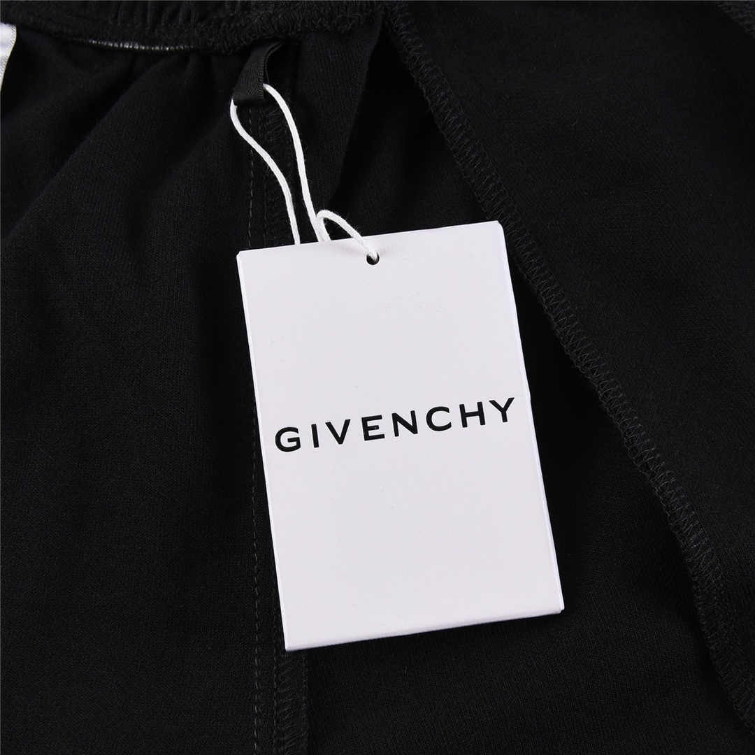 GIVENCHY纪梵希 22ＦＷ 黑色提花织带长裤