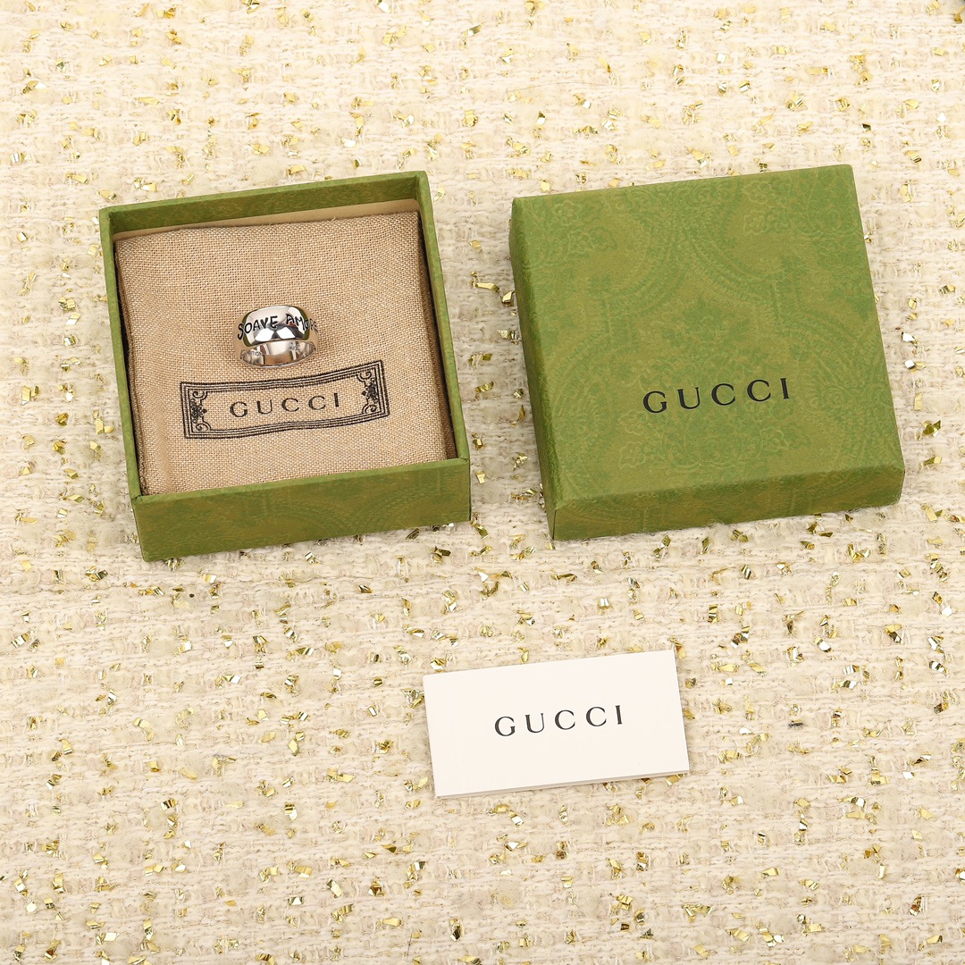 Gucci Biżuteria Pierścionek 925 Srebrne